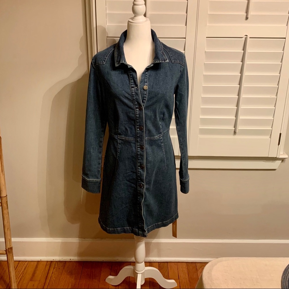 NEW Reformation Arizona Denim Dress Size 10 Large
